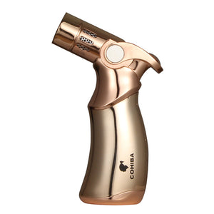 COHIBA Cigar Lighter 4 Jet Flame Table Torch Lighter Windproof Gas Butane Gun